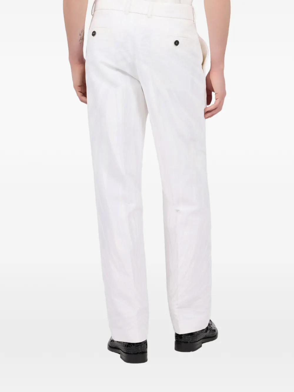 Roberto Cavalli Ray-print trousers Wit