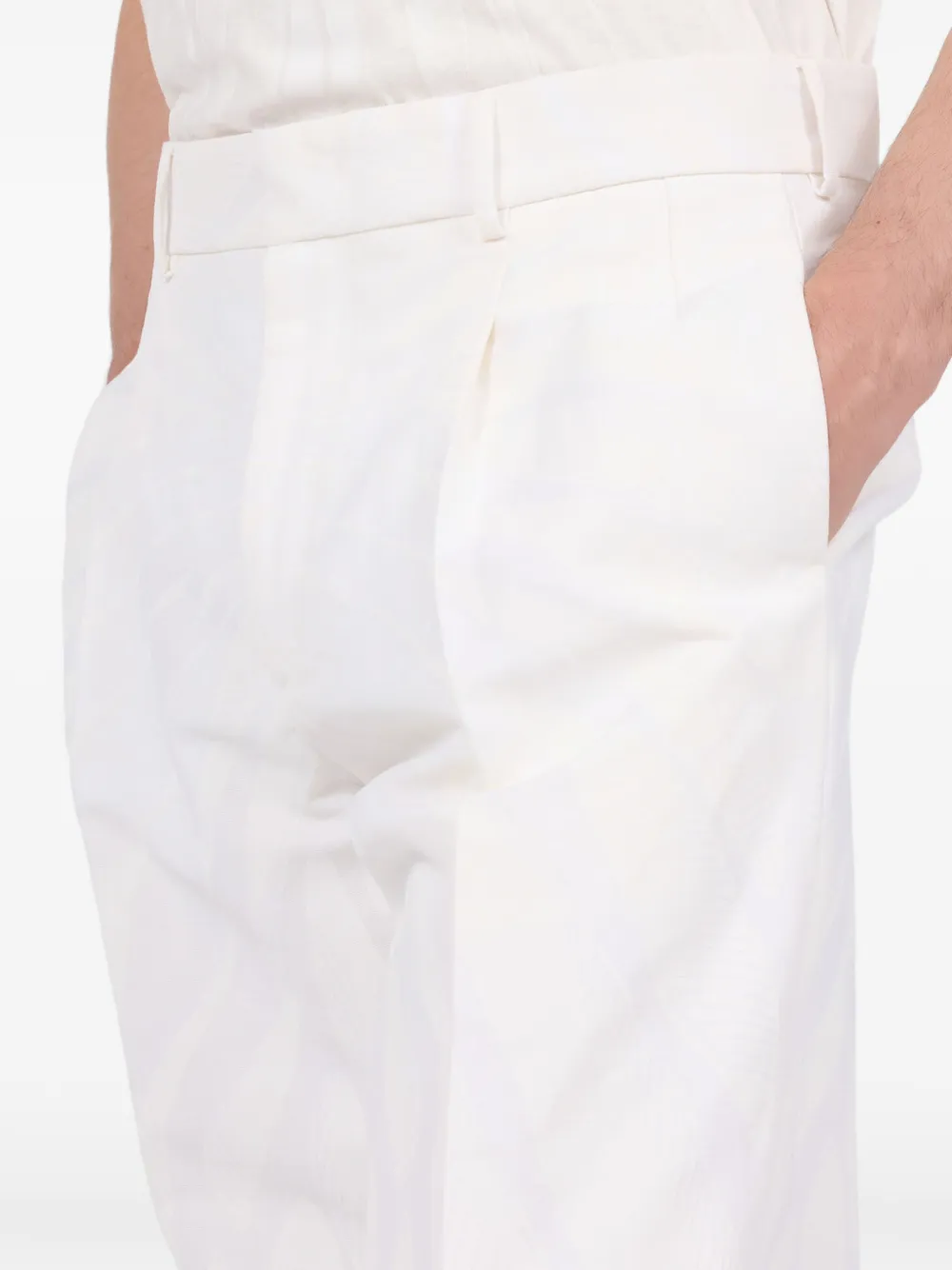 Roberto Cavalli Ray-print trousers Wit