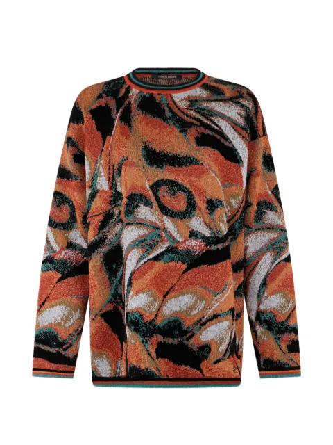 Roberto Cavalli suéter con estampado abstracto