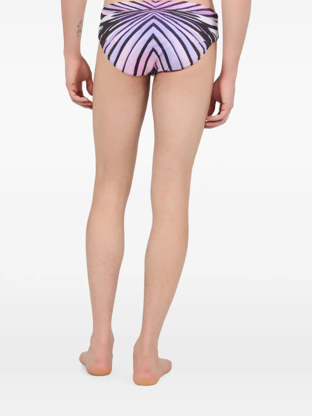 Roberto Cavalli Zwembroek met abstracte print Paars