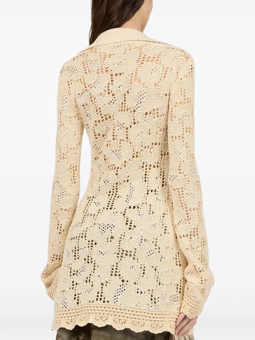 Roberto Cavalli Gestrikt vest Beige