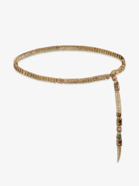 Roberto Cavalli crystal-embellished snake-effect belt