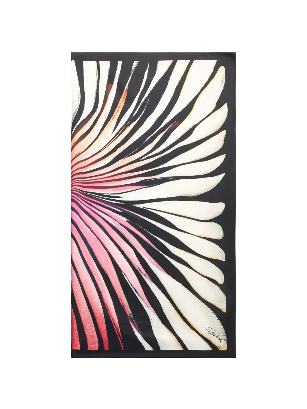 Roberto Cavalli Ray Of Paradise printed scarf - Nero