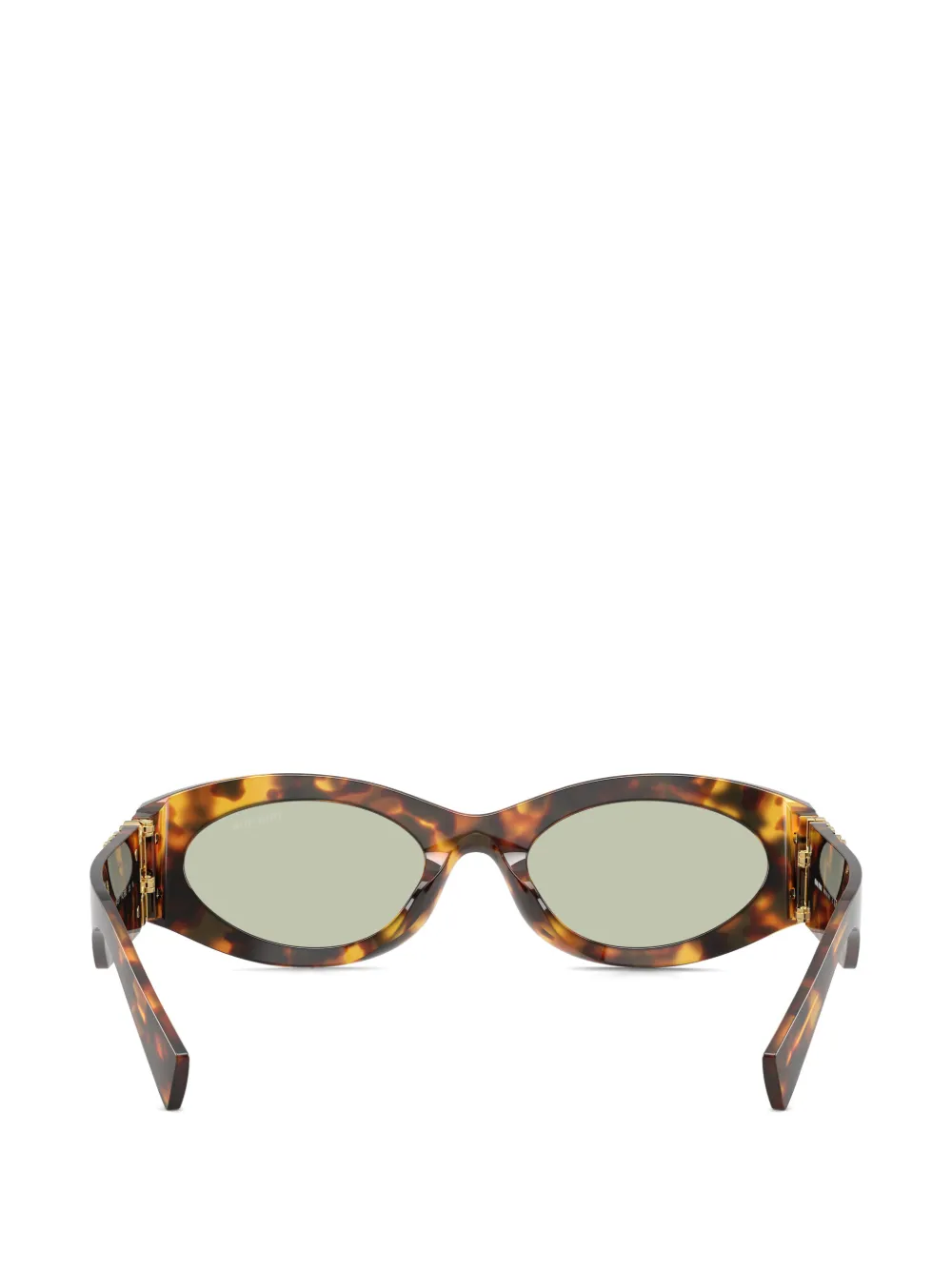 Miu Eyewear Zonnebril met ovalen montuur Bruin