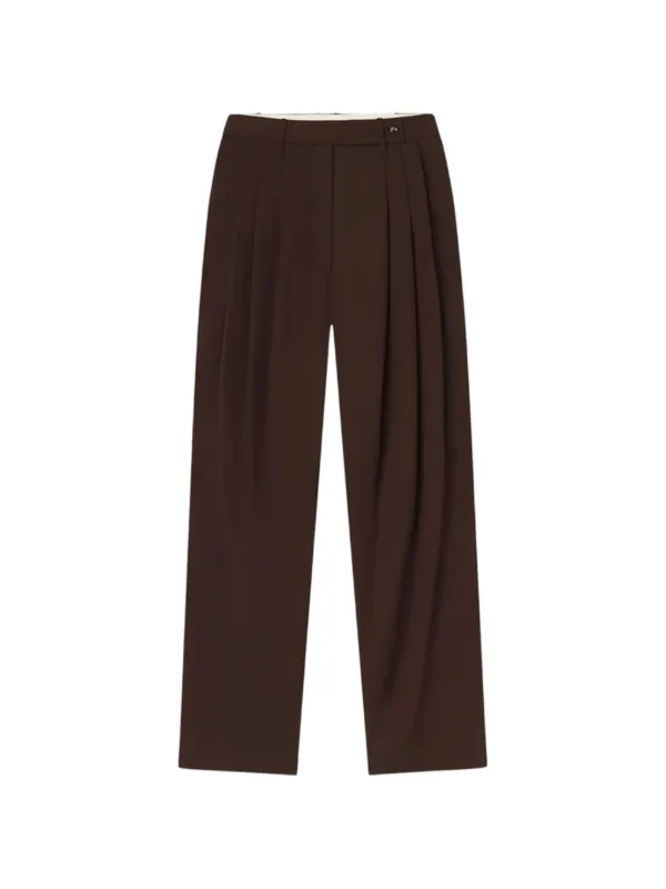 Co Pleated Tailored Trousers in Brown