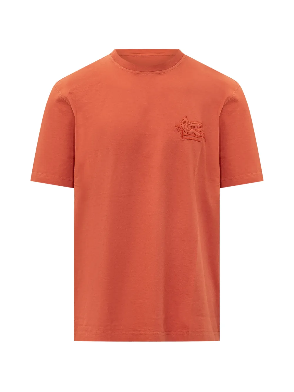 ETRO Roma logo-embroidered T-shirt - Arancione