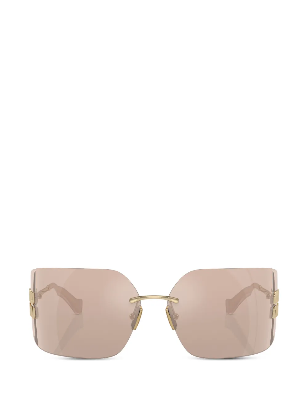 Miu Miu Eyewear irregular-frame rimless sunglasses