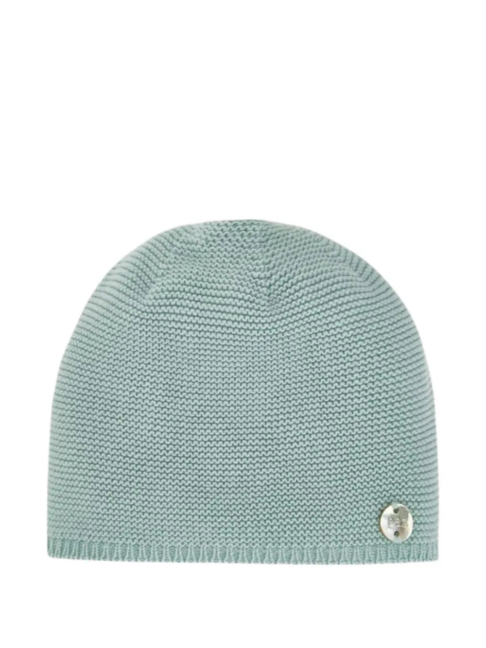 Paz Rodriguez fine-knit logo-plaque beanie hat - Verde