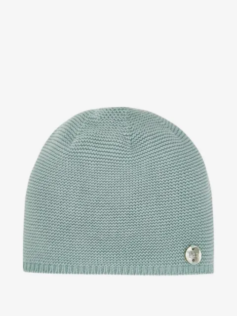 Paz Rodriguez fine-knit logo-plaque beanie hat