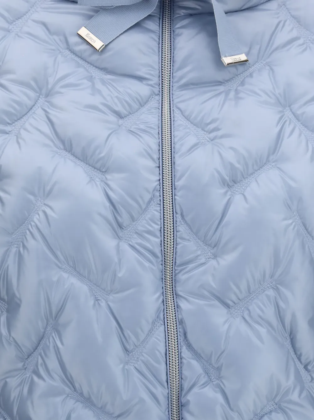  Herno Plumífero Midi Con Cuello Alto - Azul 