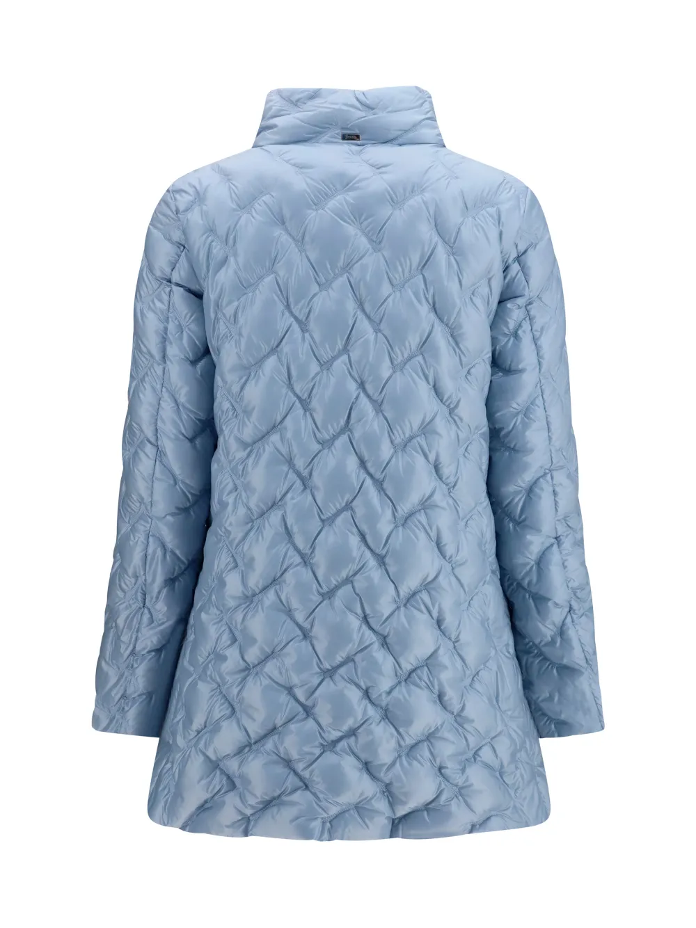  Herno Plumífero Midi Con Cuello Alto - Azul 