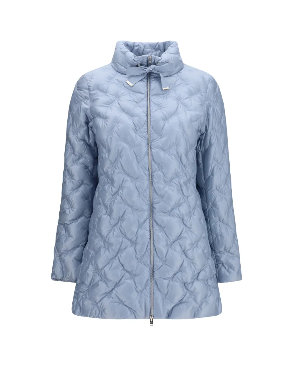 Herno midi quilted high-neck jacket - Blue