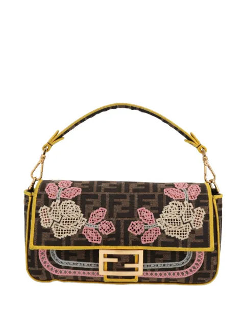 Fendi Pre-Owned 2020s Baguette floral-embroidery handbag