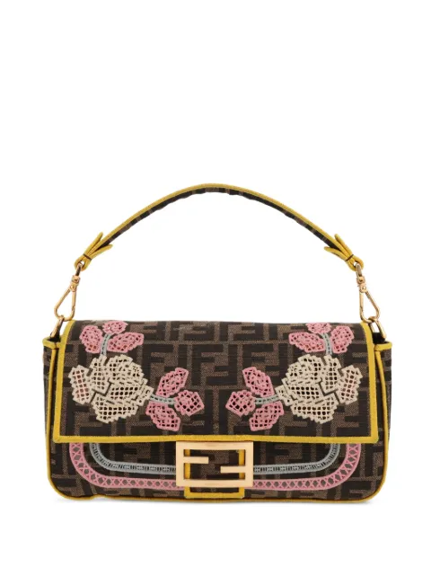 Fendi Pre-Owned 2020s Baguette floral-embroidery handbag