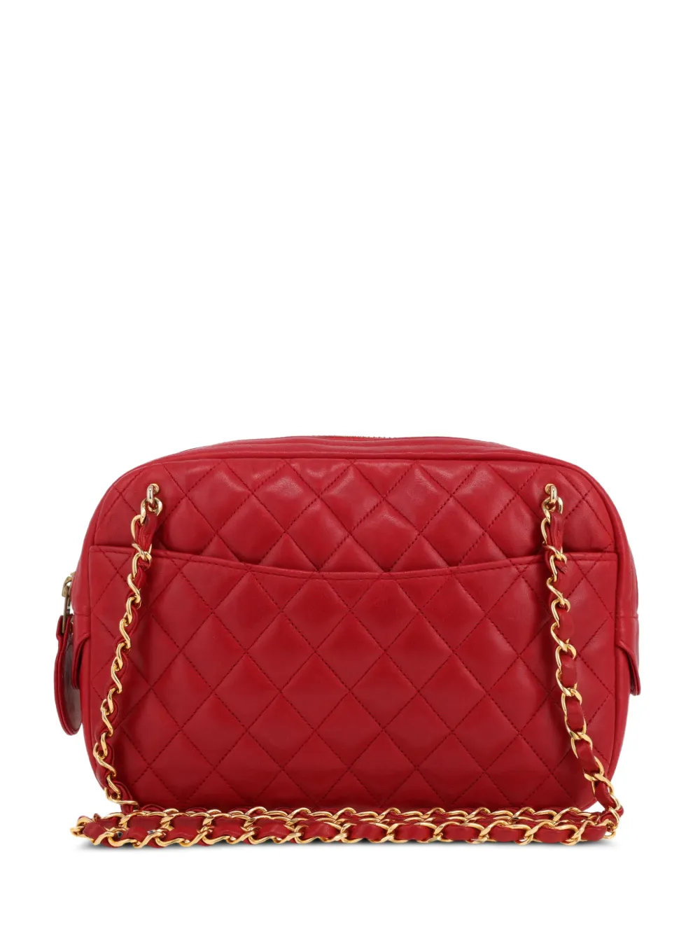 CHANEL Pre-Owned 1991 Camera quilted handbag - Red