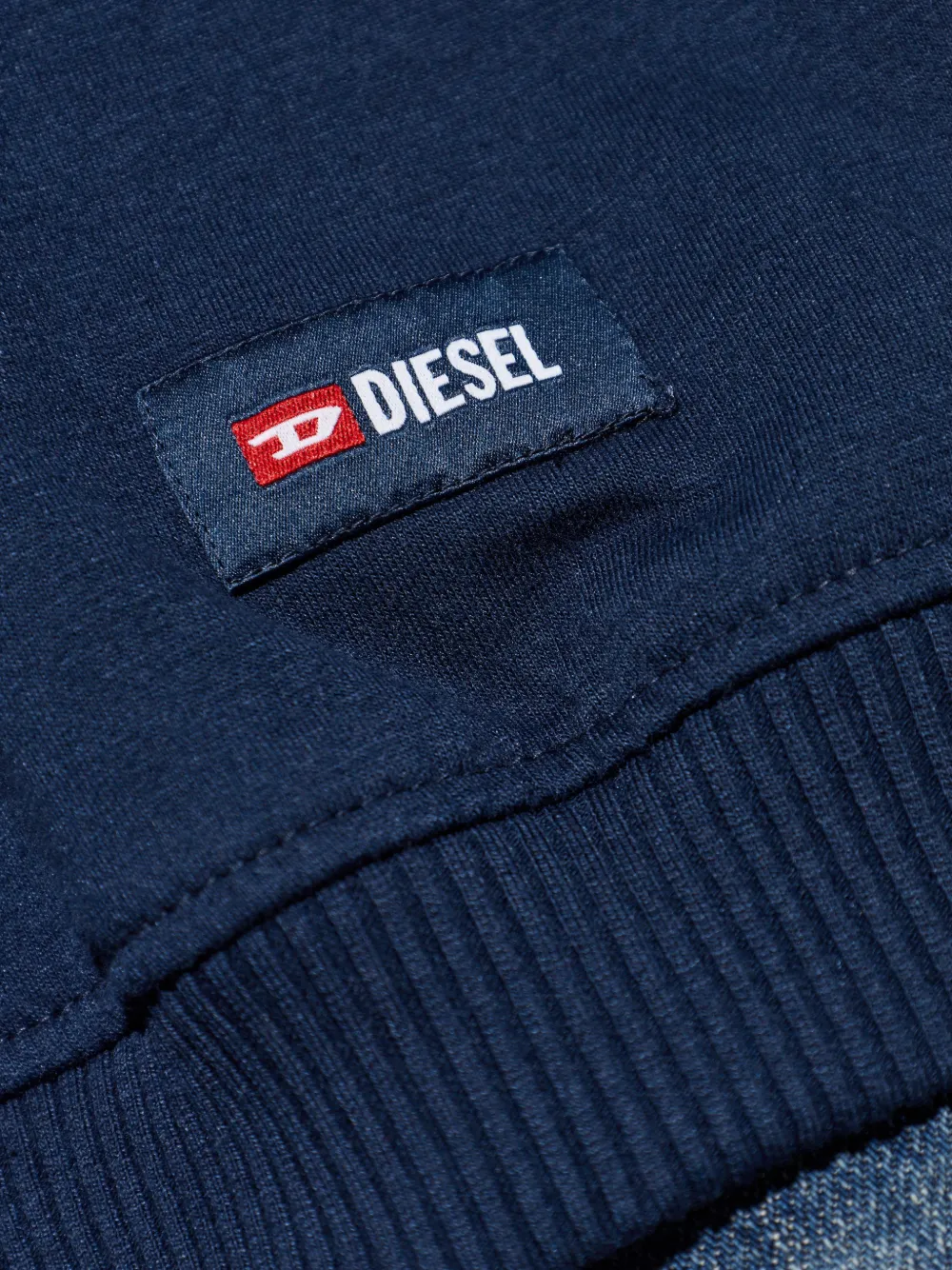 Diesel WILLY-D-CORE trui met logopatch Blauw