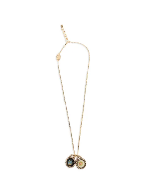 DSQUARED2 floral-pendant curb-chain necklace