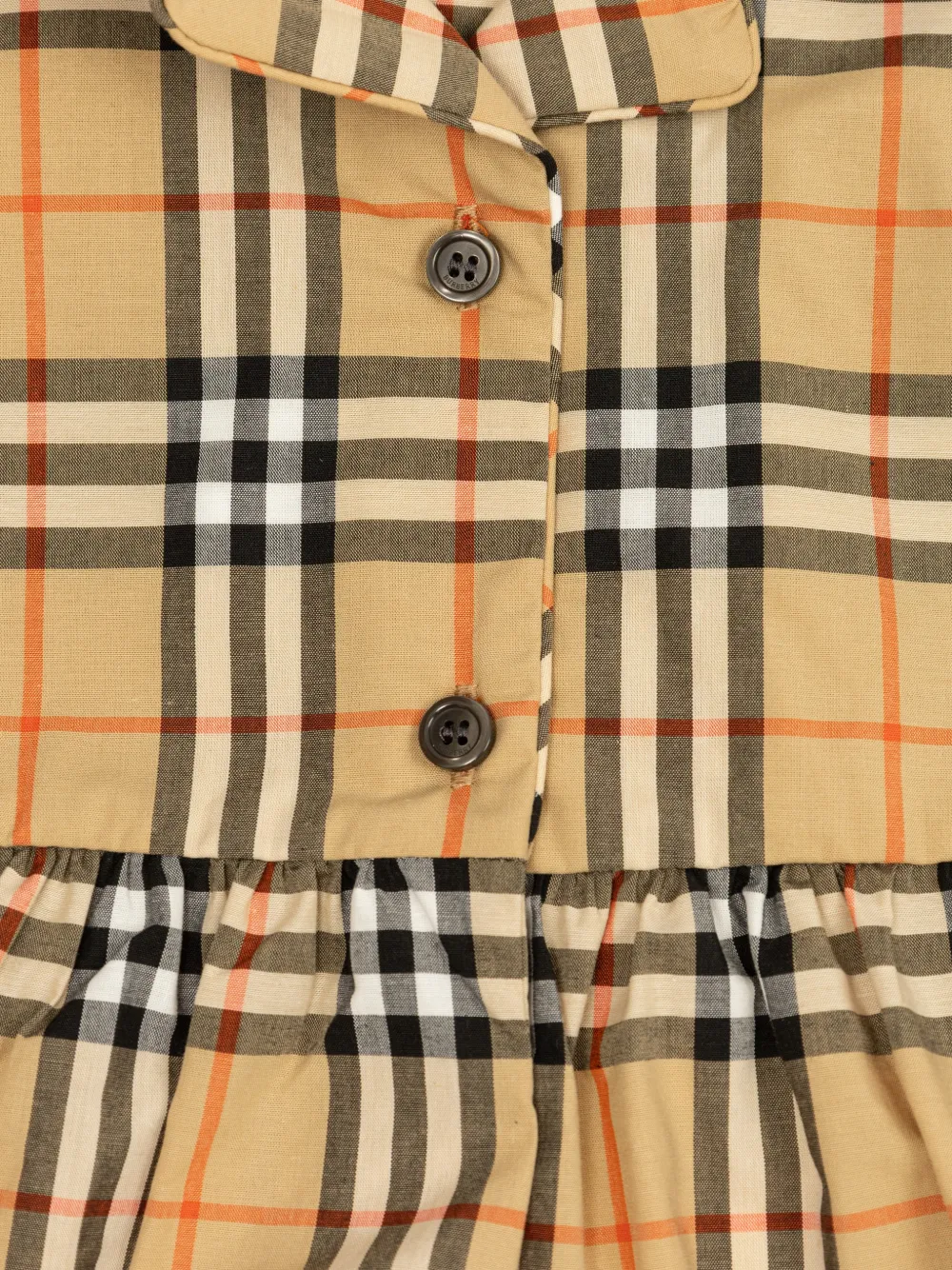 Burberry Kids Geruite mini-jurk Beige