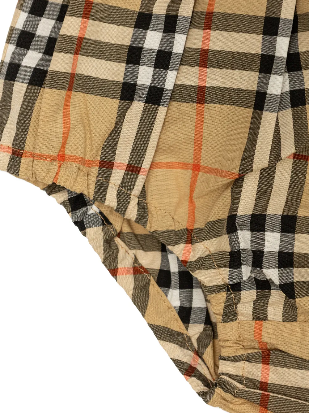 Burberry Kids Geruite mini-jurk Beige