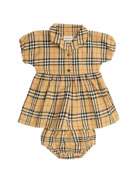 Burberry Kids check-pattern mini dress set