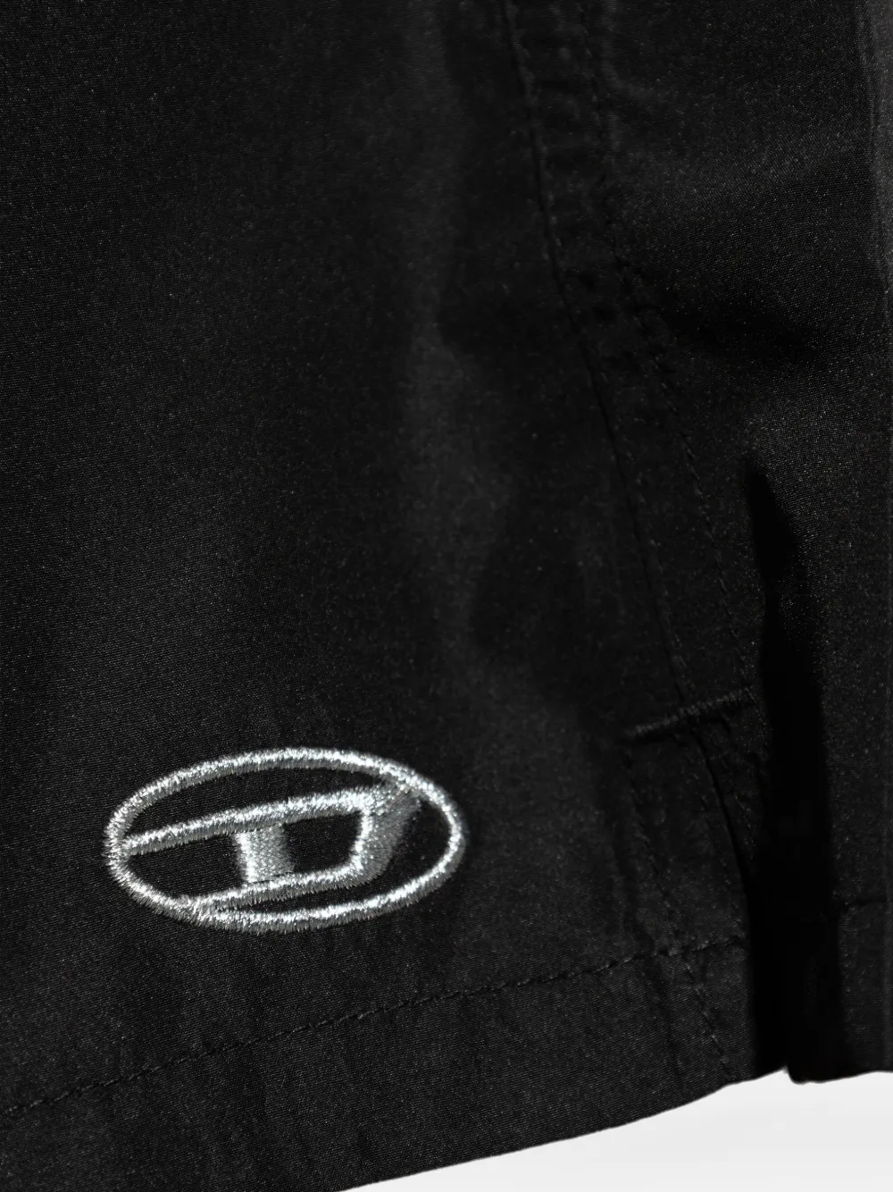 Diesel Zwembroek met metallic Oval D-logo Zwart