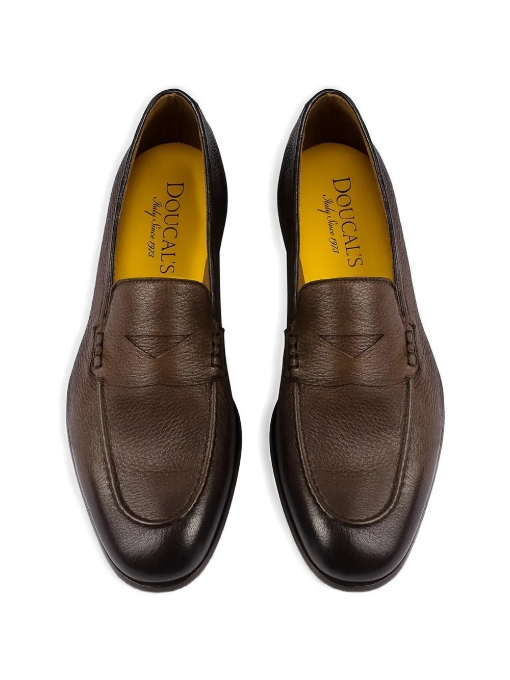Doucal's Loafers van bewerkt leer Bruin