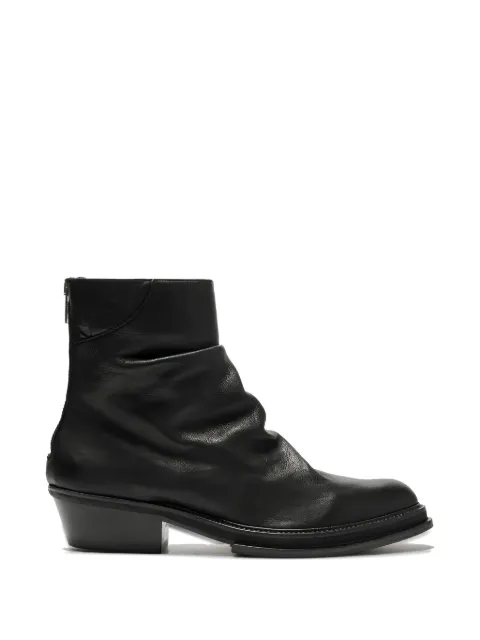 424 ruched zip-up boots