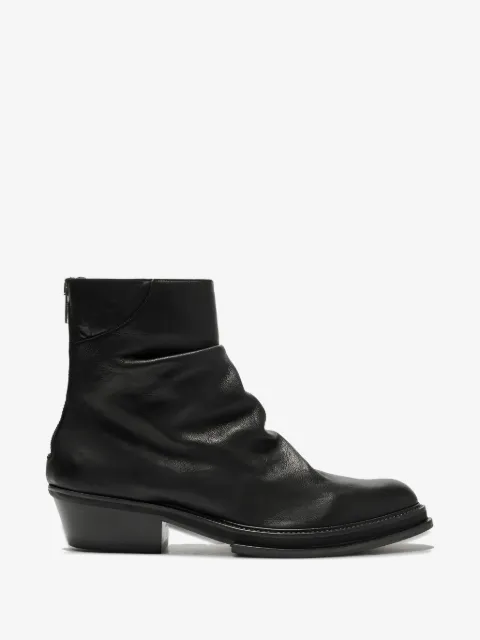 424 ruched zip-up boots