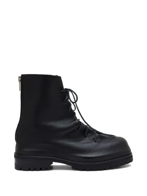 424 lace-up rear-zip boots
