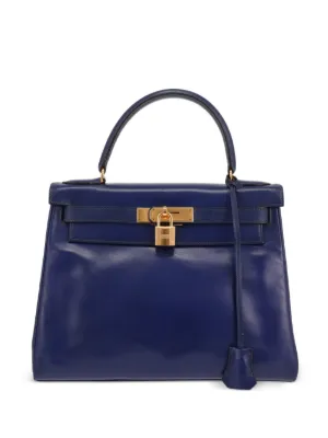 Hermès Pre-Owned 1996 Kelly 20 Handbag | Blue | FARFETCH