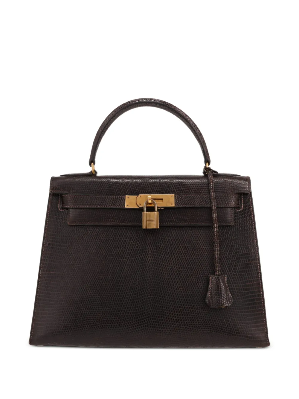 Hermès Pre-Owned 1988 Kelly 28 lizard handbag - Marrone