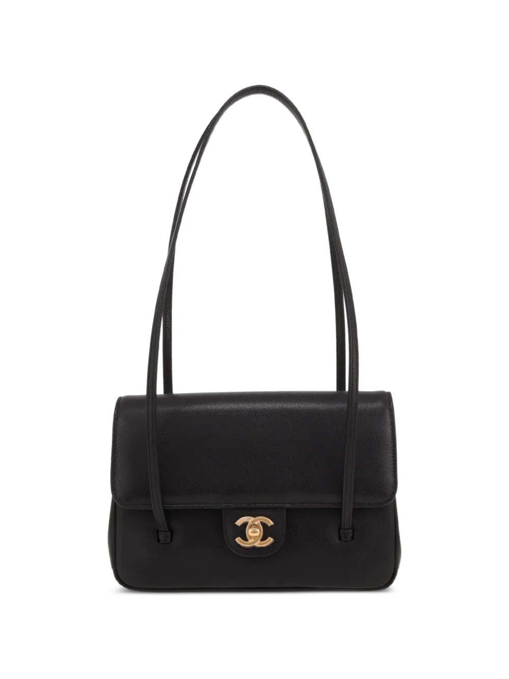 CHANEL Pre-Owned 2026 small Sac à rabat grained leather shoulder bag - Nero