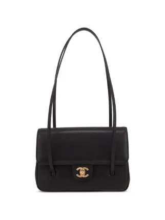 新品‐CHANELショルダーバッグ軽量BLACK CHANEL Pre-Owned 2026 Small Sac à Rabat Grained Leather Shoulder