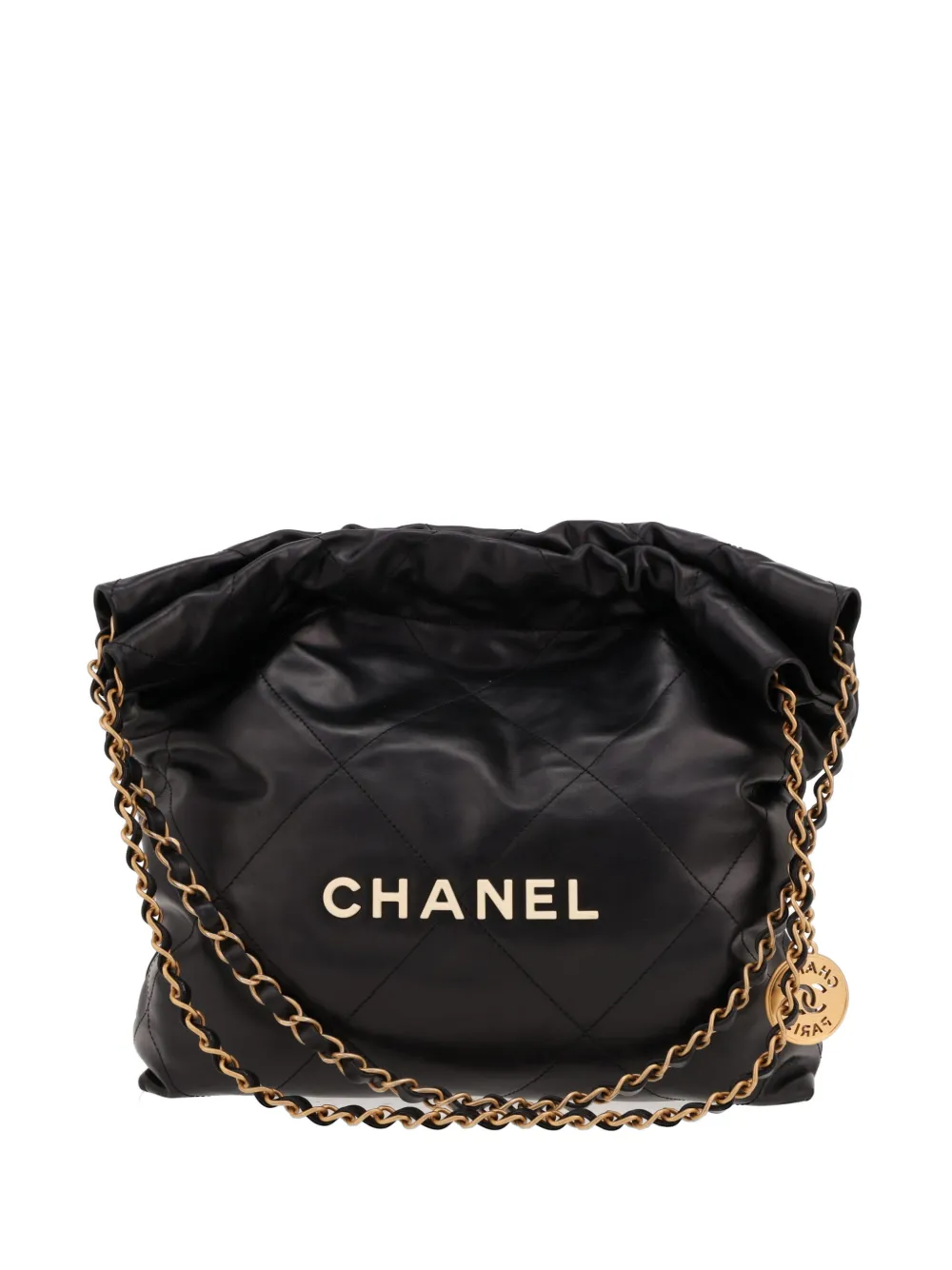 CHANEL Pre-Owned 2020s small Chanel 22 quilted leather handbag - Nero
