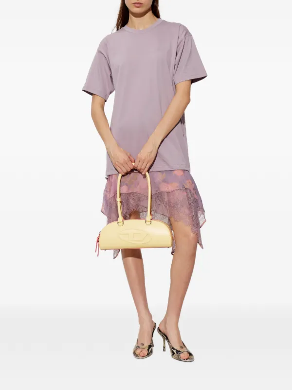 diesel asymmetric dress `D-ORENY`, Women's, Purple Material:Rib Jersey - 95% Viscose; 5% Elastane The upper part in abreilla red Sleeveless Wrap Dress in