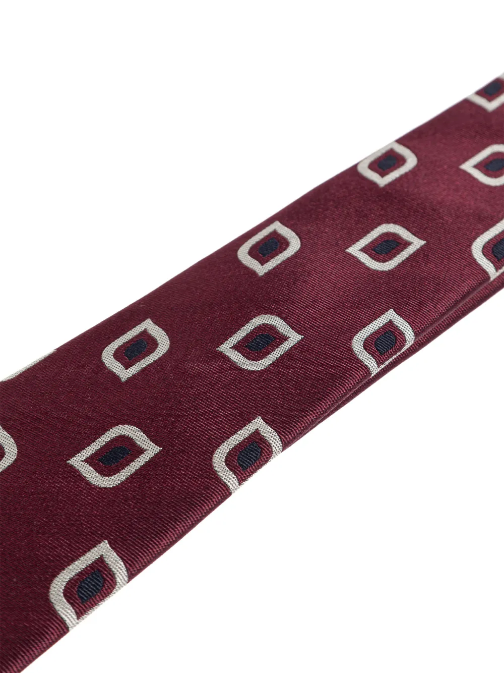 DSQUARED2 Zijden stropdas met geometrisch patroon Rood