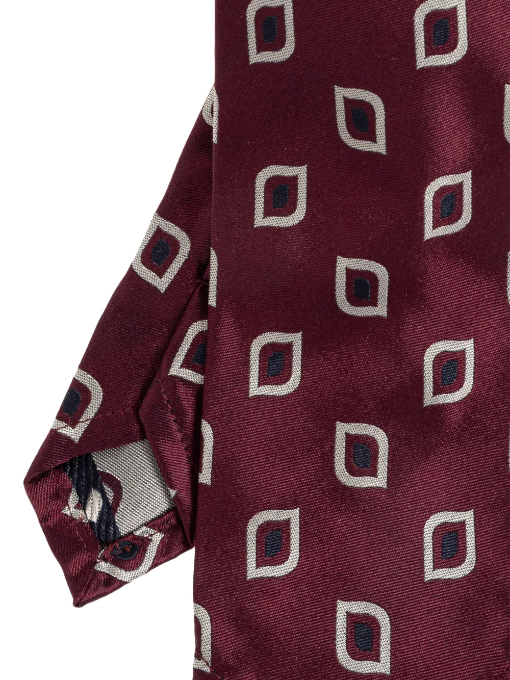 DSQUARED2 Zijden stropdas met geometrisch patroon Rood
