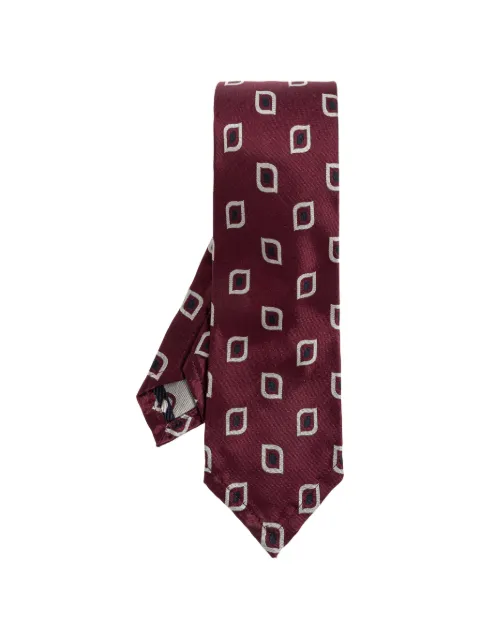 DSQUARED2 corbata de seda con motivo geométrico