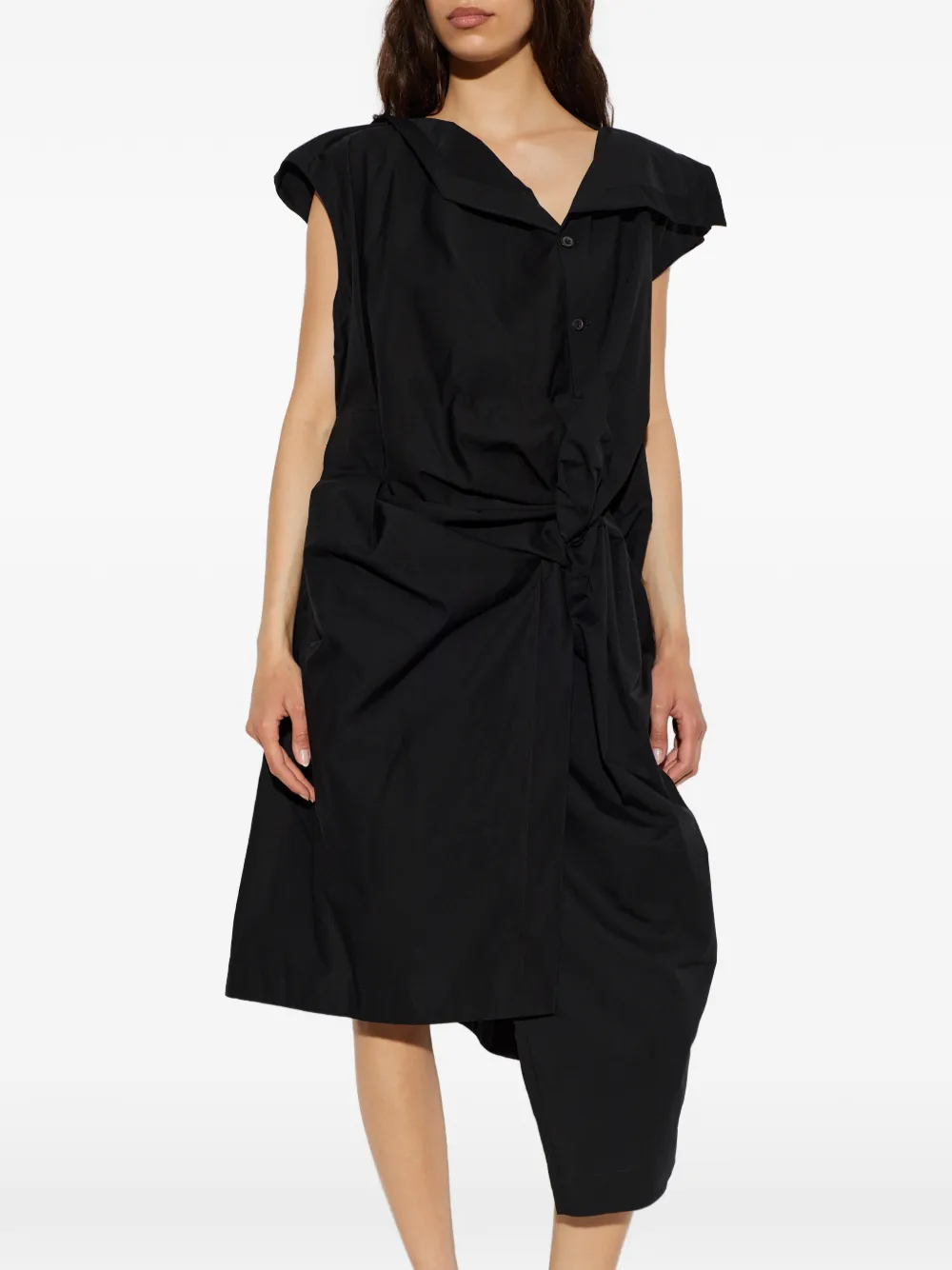  Issey Miyake Twisted Drape Jumpsuit - Noir 