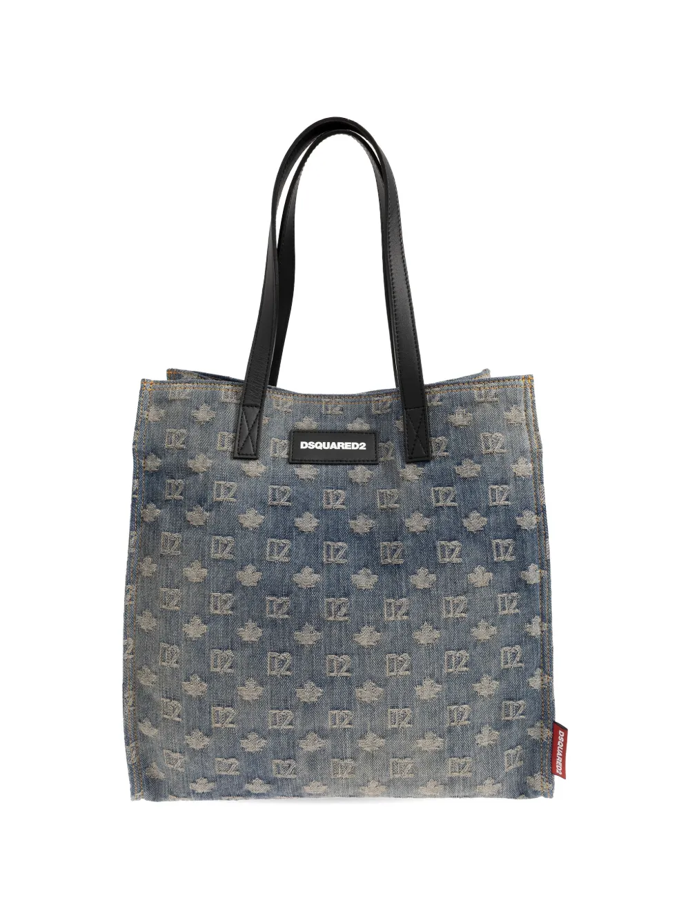 DSQUARED2 monogram-jacquard denim tote bag - Blu