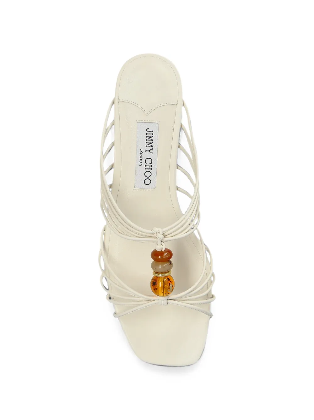 Jimmy Choo Lova bead-embellished sandals Beige