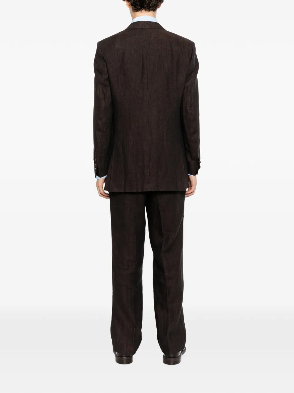 Canali Pak met enkele rij knopen Bruin