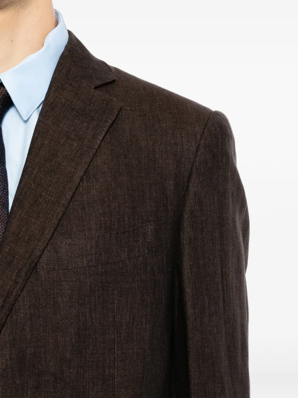 Canali Pak met enkele rij knopen Bruin