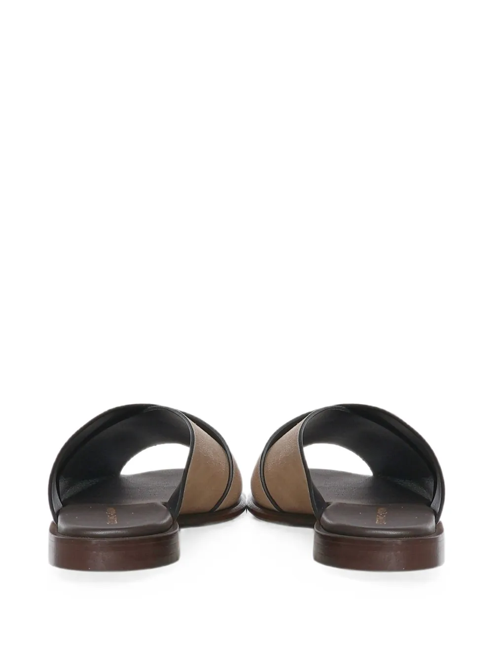 Giuliano Galiano criss-cross suede sandals Beige