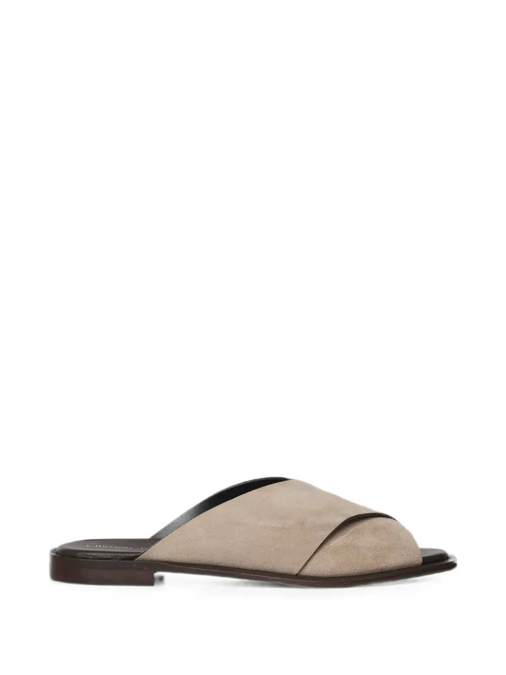 Giuliano Galiano criss-cross suede sandals Beige
