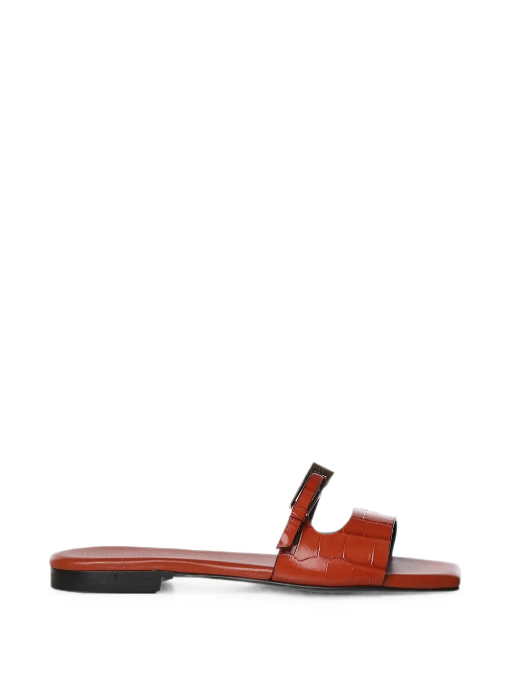 Giuliano Galiano croc-effect buckle-fastening sandals Rood