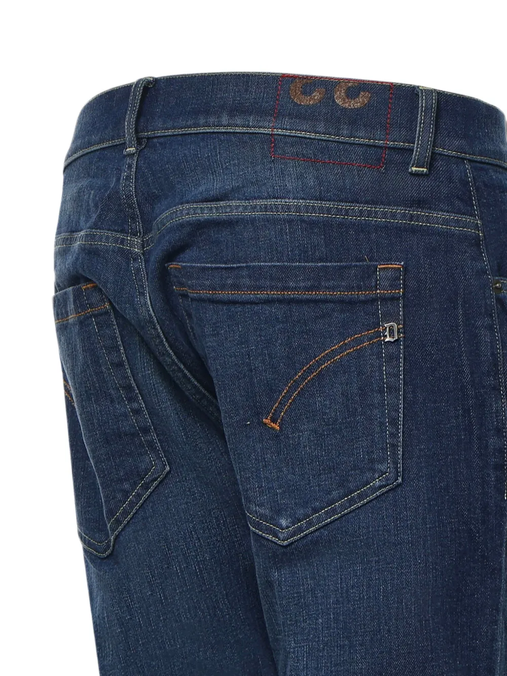 DONDUP Slim-fit jeans met logoplakkaat Blauw