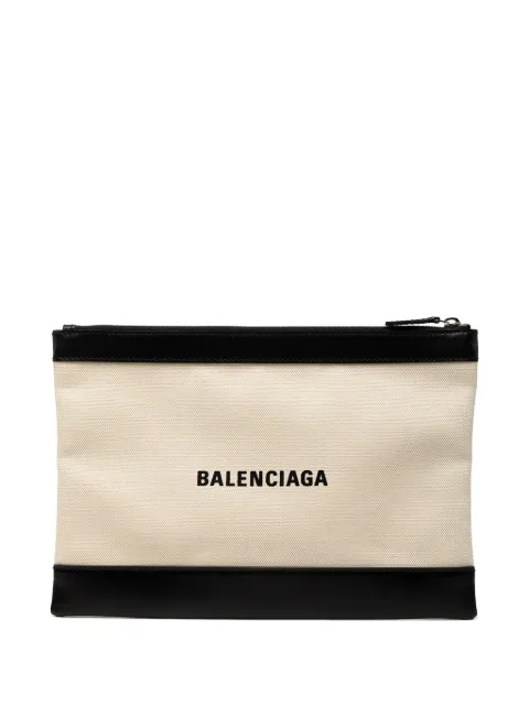 Balenciaga Pre-Owned 2007 Canvas Navy Clip M clutch bag