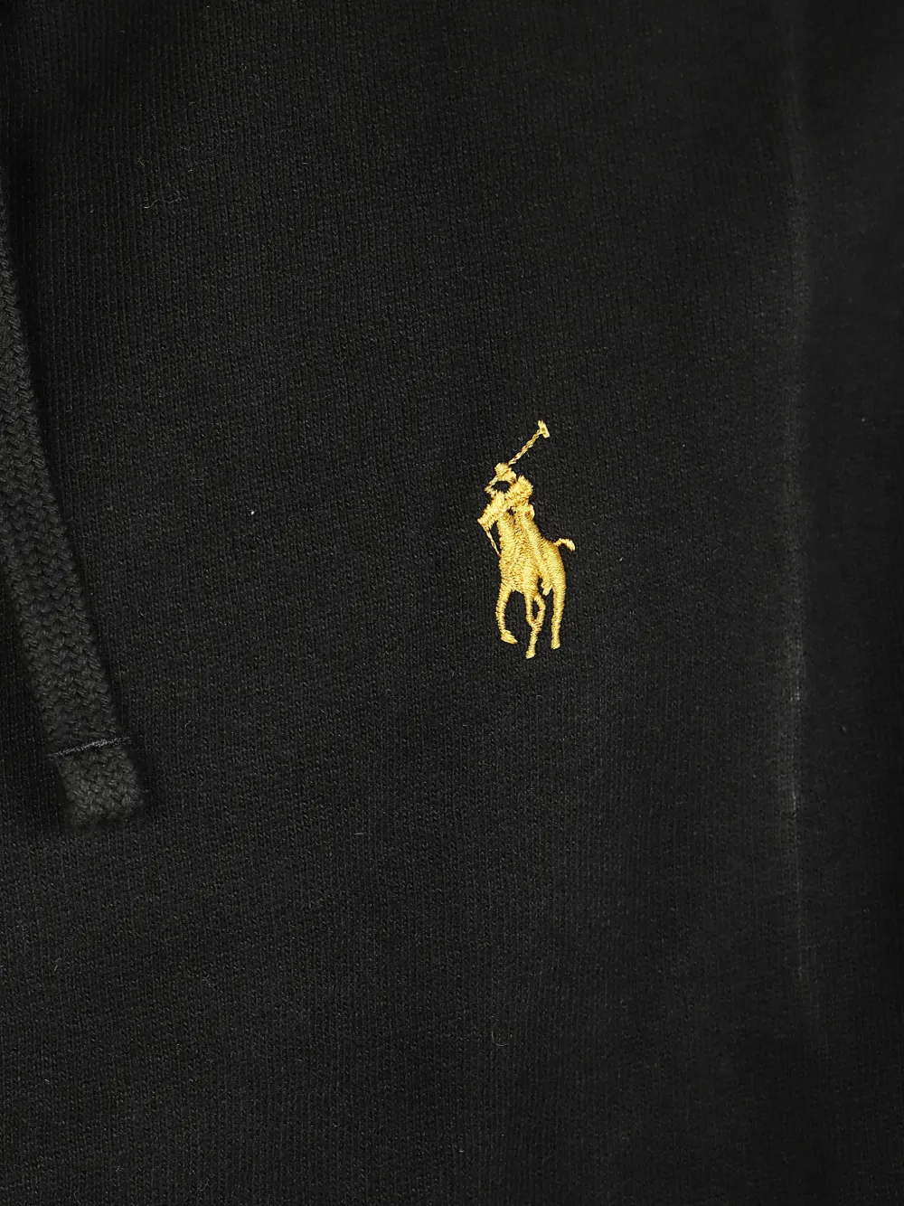 Polo Ralph Lauren logo-embroidered zip-up hoodie Zwart