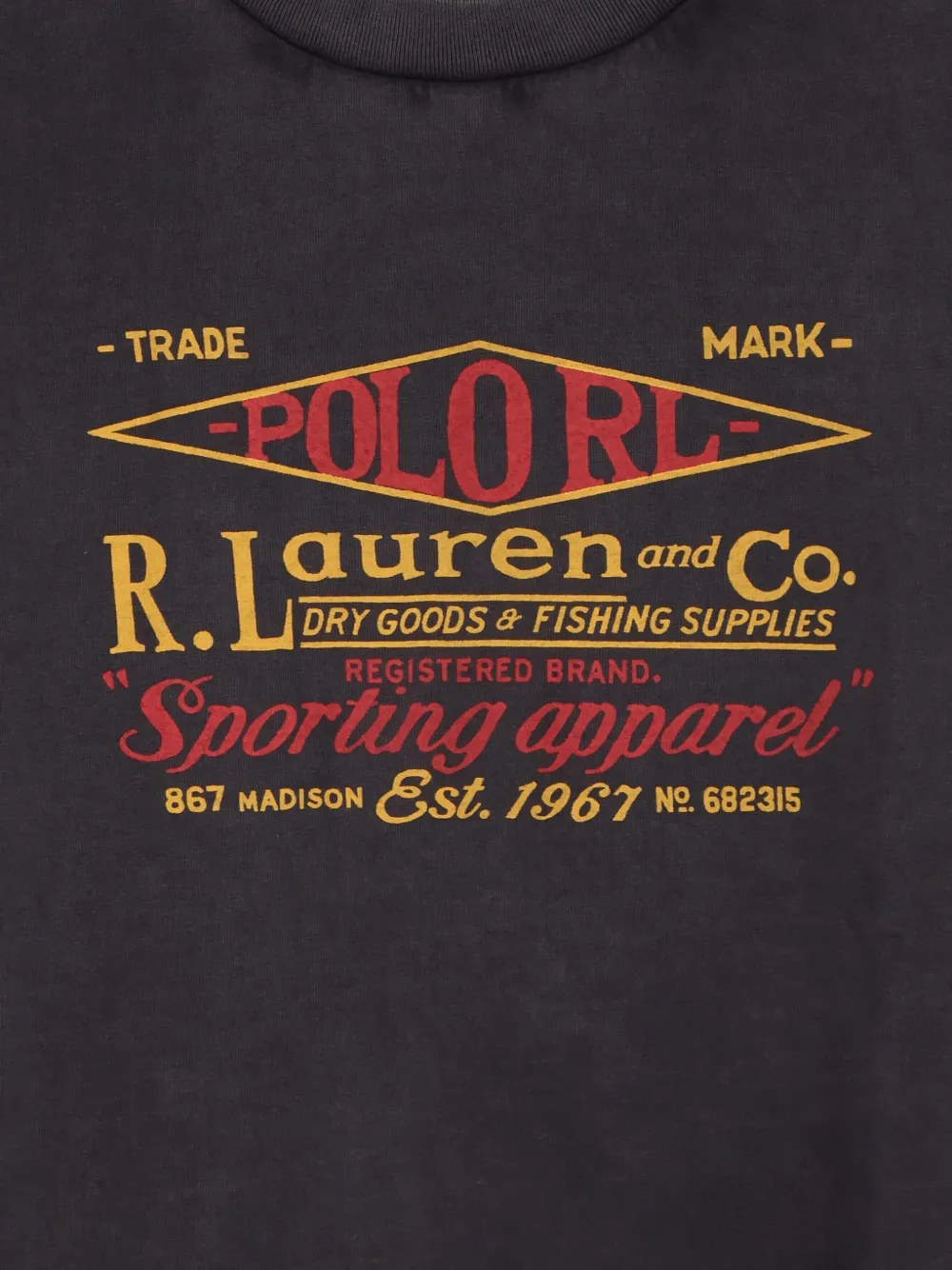 Polo Ralph Lauren Ruimvallend jersey T-shirt met grafische print Zwart